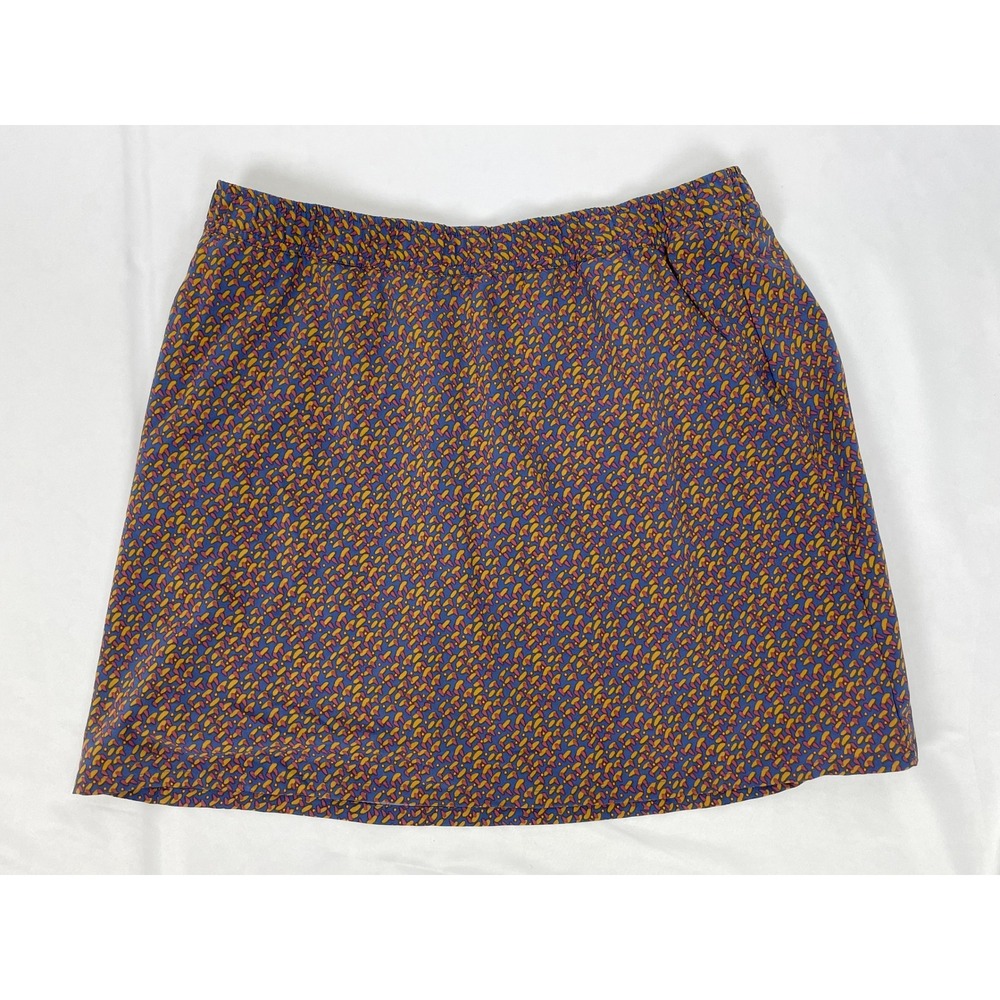 Toad & Co. Sunkissed Weekend Skort Medium Iris Geo Print Blue Yellow